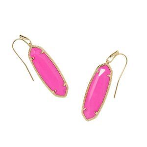 Kendra Scott - Kendra Scott 14K Gold Over Brass Small Drop Earrin Magenta